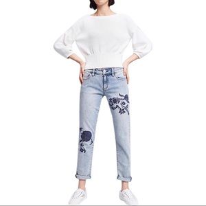PILCRO l Hyphen Mid-Rise Embroidered Jean 26